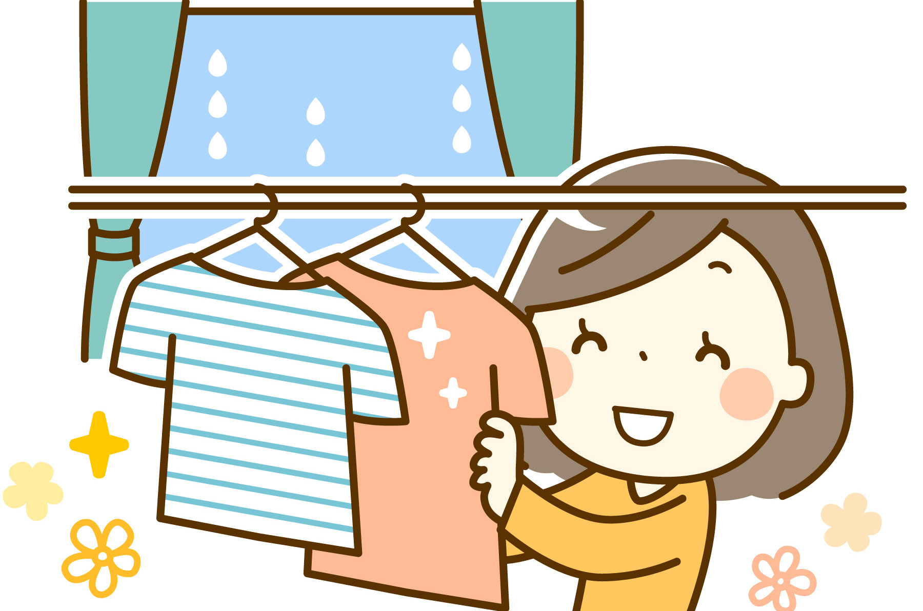 室内干しの画像